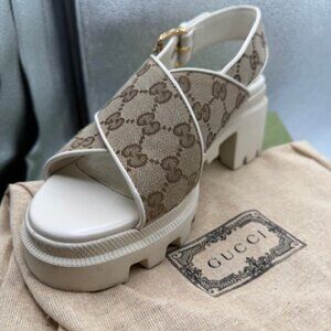 GUCCI GG SUPREME LUG SOLE SANDALS